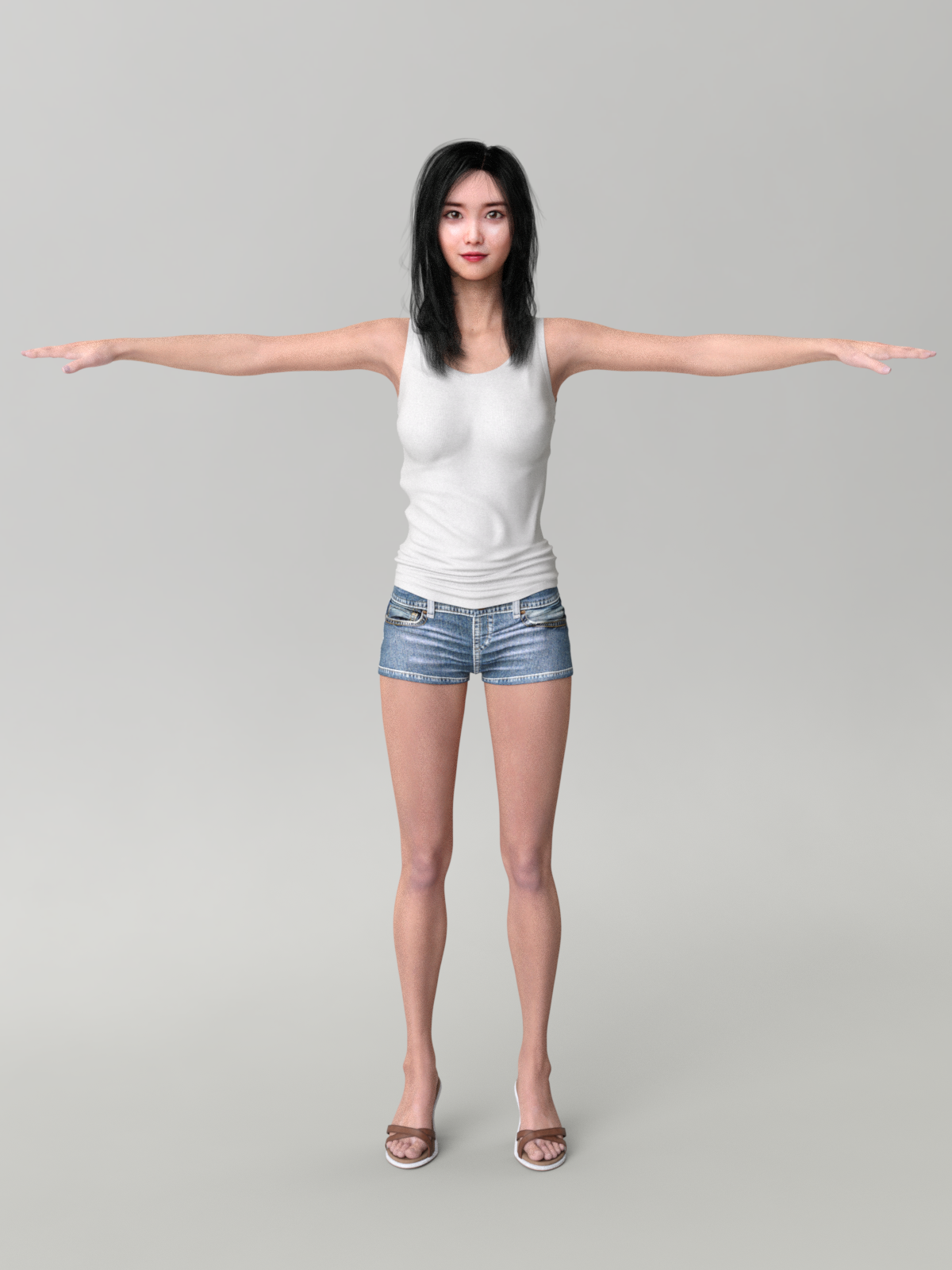 Realistic Korean Beauty 3d Model In Woman 3dexport