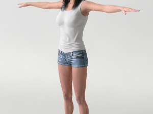 realistic korean beauty 3Dモデル