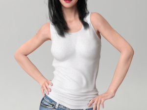 realistic korean beauty 3Dモデル