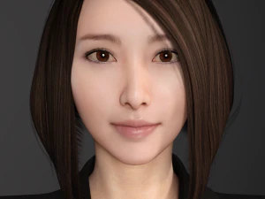 sexy asian female secretary 3D Model