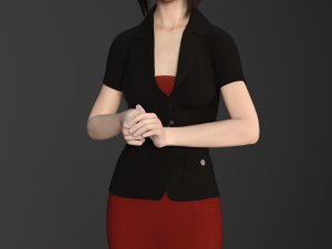 sexy asian female secretary 3D Модель