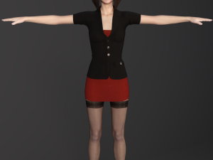 sexy asian female secretary 3D Модель