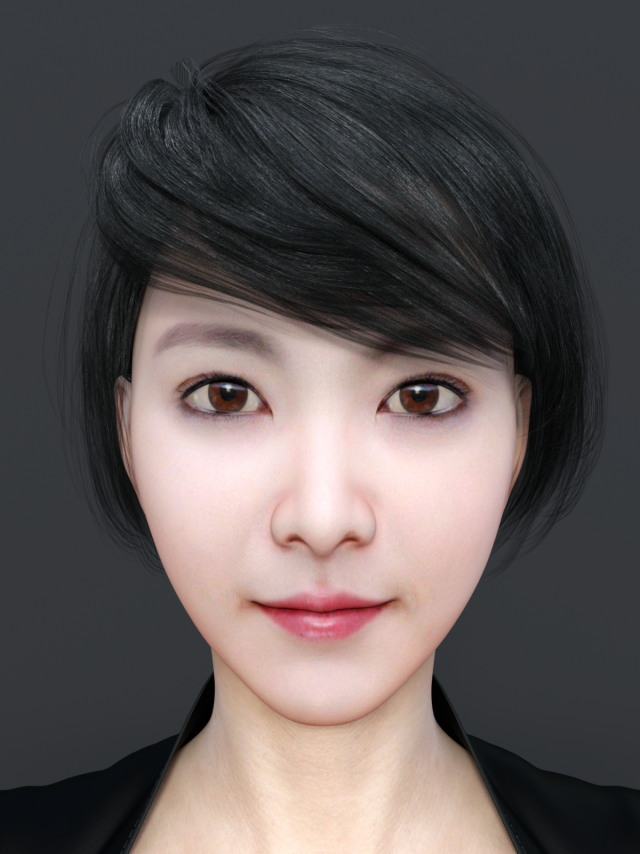 short hair asian beauty 3D-Modell .c4d .max .obj .3ds .fbx .stl .blend 