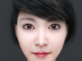 short hair asian beauty Modelo 3D