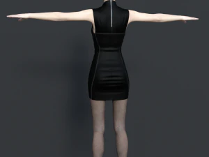 short hair asian beauty 3D Model