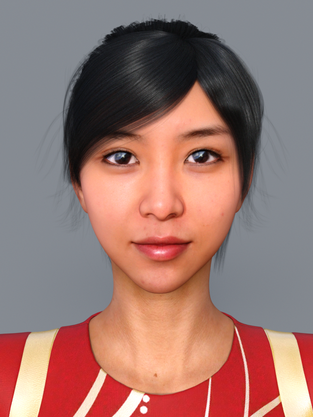 asian female gymnast Modèle 3D .c4d .max .obj .3ds .fbx .stl .blend 