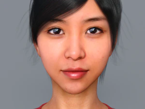 ginnasta femminile asiatica Modello 3D