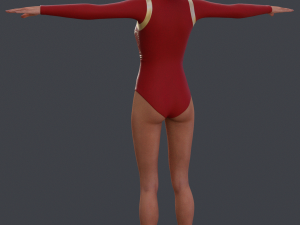 asian female gymnast Modèle 3D