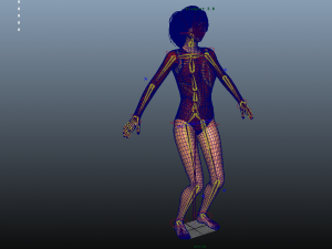 asian female gymnast Modèle 3D