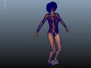 asian female gymnast 3D Model