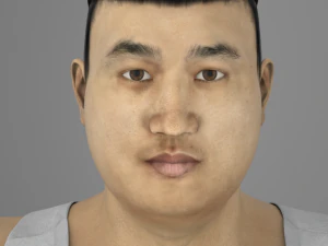 fat asian man 3D Model