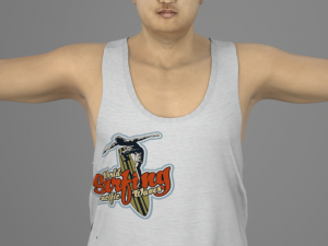 fat asian man 3D Model
