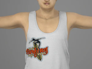 fat asian man 3D Model
