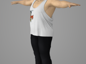 fat asian man 3D Model