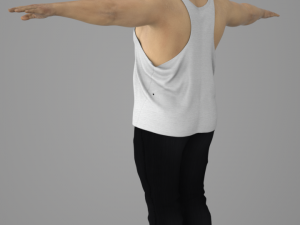 fat asian man 3D Model