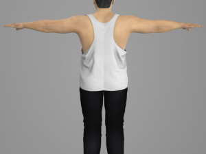 fat asian man 3D Model
