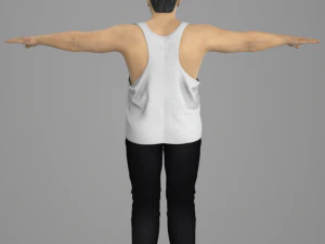 fat asian man 3D Model