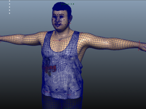 fat asian man 3D Model
