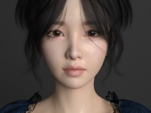 asyalı g&uuml;zel kız 3D Model