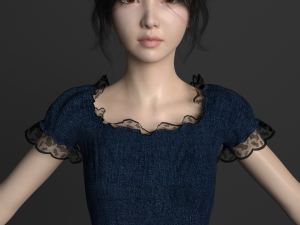 asian beautiful girl Model 3D