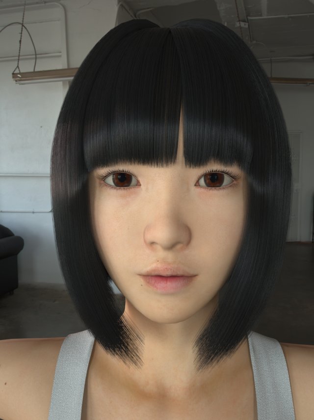 asian girl wear casual clothes Modelo 3D .c4d .max .obj .3ds .fbx .stl .blend 