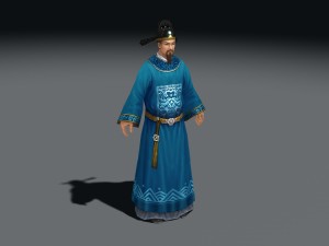 ancient chinese official 3D Model