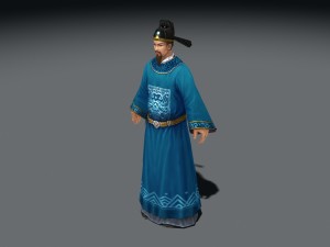 ancient chinese official 3D Model