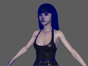 Asian lady wear dress 3Dモデル