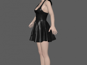 Asian lady wear dress 3Dモデル