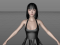 Asian lady wear dress Modelo 3D