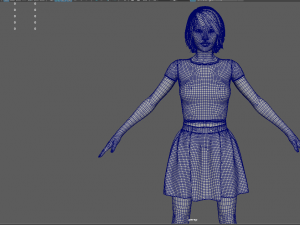 short hair asian woman 3Dモデル