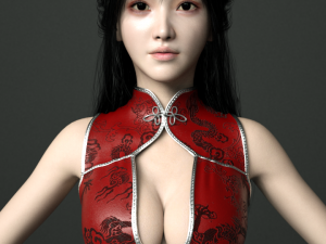 cheongsam beauty Modello 3D