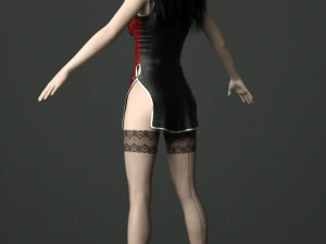 cheongsam beauty 3D Model