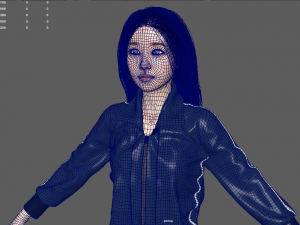 long hair girl 3D 모델