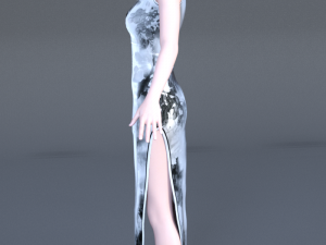 cheongsam woman 3D Model
