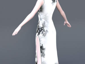 cheongsam woman 3D Model