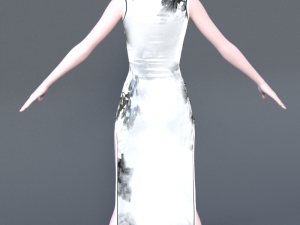 cheongsam woman 3D Model