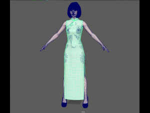 cheongsam woman 3D Model
