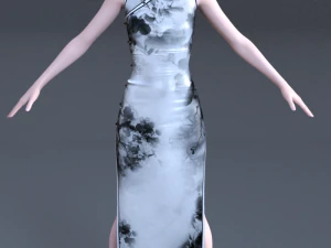 cheongsam woman 3D Model