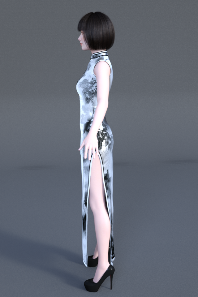 cheongsam woman 3D Model in Woman 3DExport