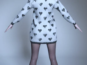 sweater woman 3D Model