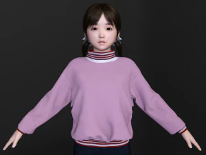 asian cute girl 3D Model