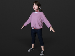 asian cute girl 3D 模型