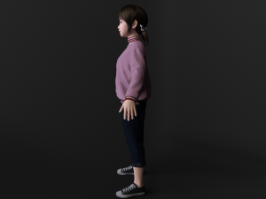 asian cute girl 3D 模型