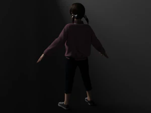 asian cute girl 3D Model