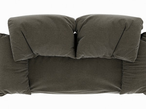 sofa baxter casablanca grey two-seat sofa 3D Model