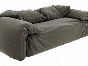 sofa baxter casablanca grey two-seat sofa 3D Model