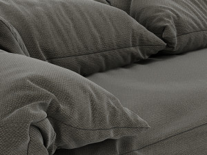 sofa baxter casablanca grey two-seat sofa 3D Model