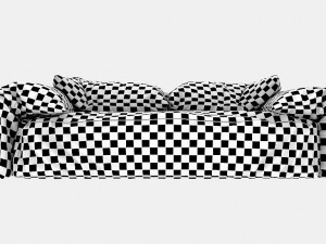sofa baxter casablanca grey two-seat sofa 3D Model