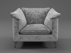 leather orange armchair 3Dモデル